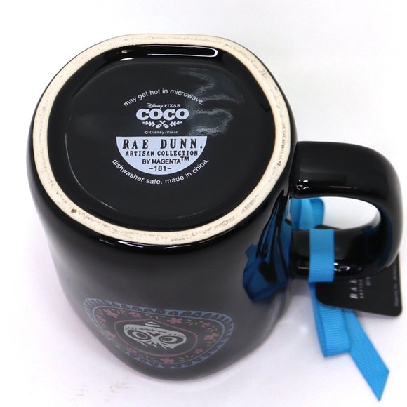 Rae Dunn Disney Pixar Miguel COCO LL Double Sided Black Mug Day of the Dead - Picture 4 of 5